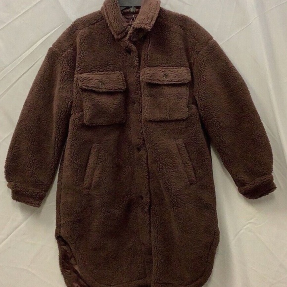 Gap Oversized Sherpa Shirt Jacket XL - Picture 3 of 10